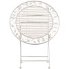 Stół z 2 krzesłami Clayre & Eef 5Y0385 - Ø 70x77 cm - 40x52x93 cm (2) biały postarzany
