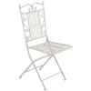 Stół z 2 krzesłami Clayre & Eef 5Y0385 - Ø 70x77 cm - 40x52x93 cm (2) biały postarzany