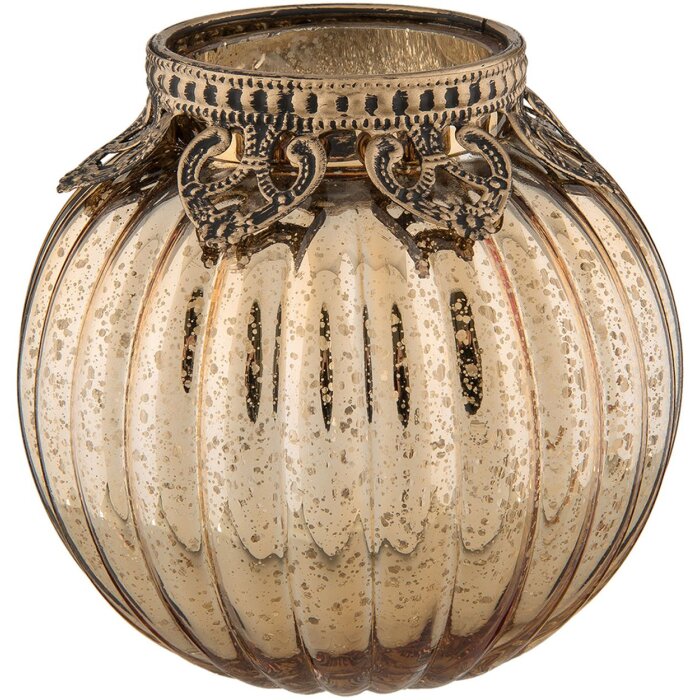 Podstawka na tealight Clayre & Eef 6GL2209 - Ø 10x10 cm złota