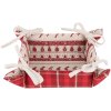 Koszyk na pieczywo Clayre & Eef NOC47 - 35x35x8 cm czerwony