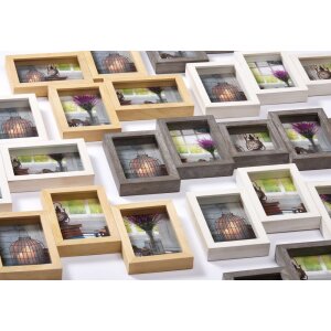 Galeria Ramka Rustykalna 3 zdjęcia 10x15 cm biała