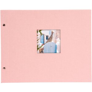 Album śrubowy Bella Vista rosé 39x31 cm czarne strony