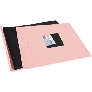 Album śrubowy Bella Vista rosé 39x31 cm czarne strony