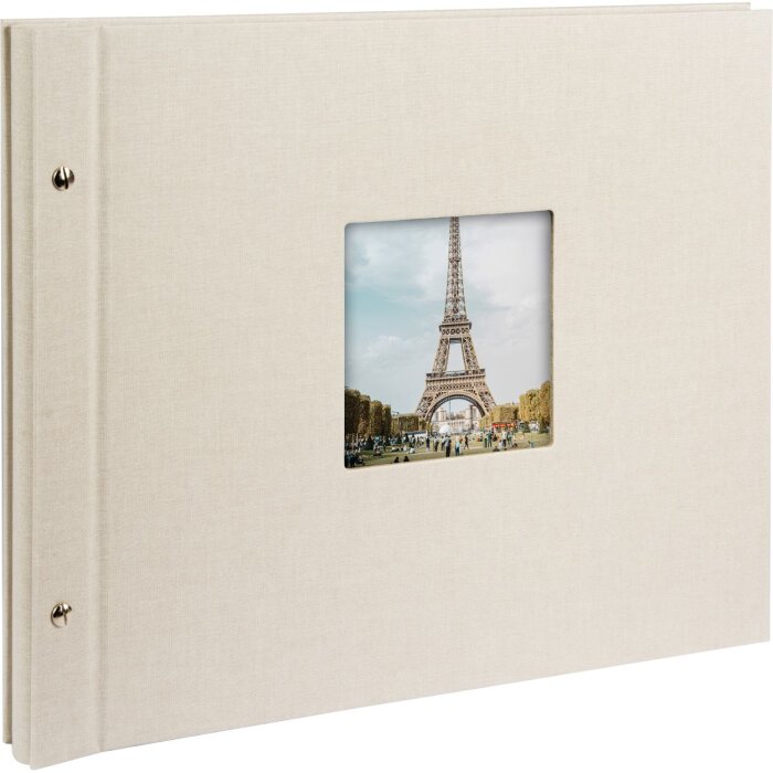 Goldbuch Album srubowy Bella Vista piaskowoszary 39x31 cm 40 bialych stron