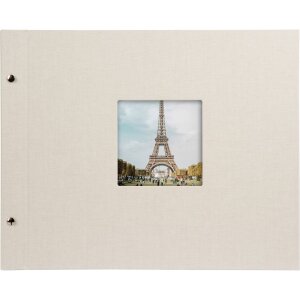 Goldbuch Album srubowy Bella Vista piaskowoszary 39x31 cm 40 bialych stron