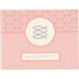 Fotoksiążka z ukrytą spiralną mandalą komunijną z koralowca