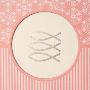 Fotoksiążka z ukrytą spiralną mandalą komunijną z koralowca