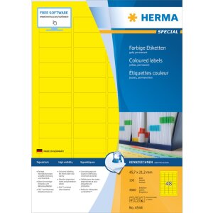 Herma specjalne kolorowe etykiety a4, 45,7 x 21,2 mm,...
