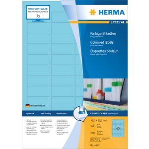 Herma specjalne kolorowe etykiety a4, 45,7 x 21,2 mm,...