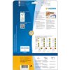 Herma specjalne kolorowe etykiety a4, 105 x 37 mm, czerwony papier usuwalny matowy