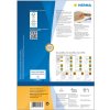 Herma specjalne kolorowe etykiety a4, 105 x 42,3 mm, czerwone, klej permanentny