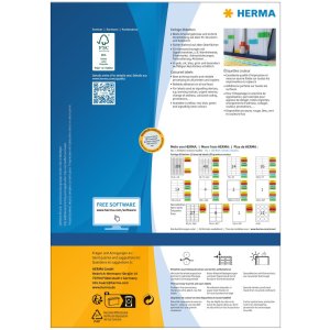 Herma specjalne kolorowe etykiety a4, 105 x 42,3 mm,...