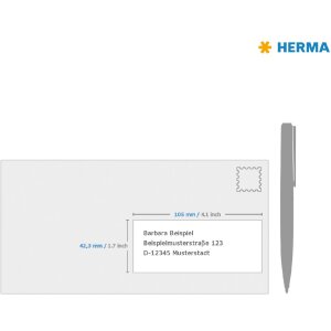 Herma specjalne kolorowe etykiety a4, 105 x 42,3 mm, zielone, klej permanentny