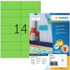 Herma specjalne kolorowe etykiety a4, 105 x 42,3 mm, zielone, klej permanentny