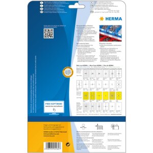 Herma specjalne etykiety foliowe odporne na warunki atmosferyczne a4, 66 x 33,8 mm, biale, wyjatkowo mocna przyczepnosc