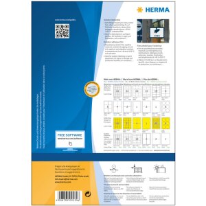 Herma special Etykiety foliowe zewnetrzne odporne na warunki atmosferyczne a4, 99,1 x 139 mm, biale, wyjatkowo mocna przyczepnosc, rozciagliwe