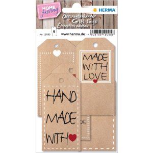 Herma home tag prezentowy home nature, z nitka