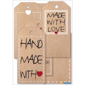 Herma home tag prezentowy home nature, z nitka