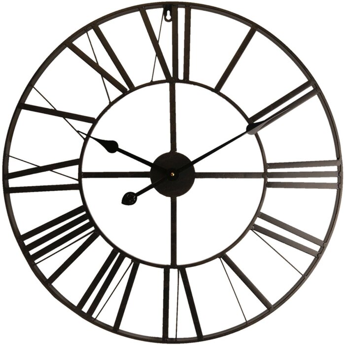 Zegar Ø 60x4 cm - 1xAA biały - czarny - 5KL0140S