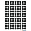 Etykiety uniwersalne czarne ø 8 mm okragle papier mat 540 szt.