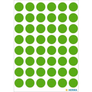 Etykiety uniwersalne zielone ø 12 mm okragle...