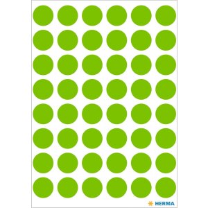 Etykiety uniwersalne zielone ø 12 mm okragle...