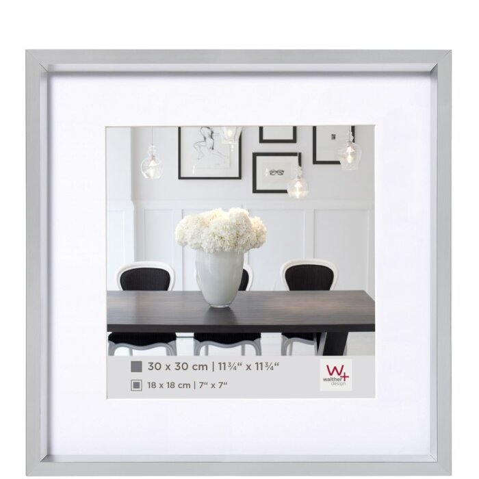 Walther Plastic Frame Steel Style 30x30 cm srebrny