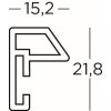Walther Plastic Frame Steel Style 30x30 cm srebrny