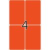 Etykiety uniwersalne czerwone 52x82 mm papier mat 128 szt.