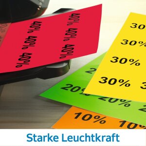 Etykiety a4 czerwone 105x37 mm papier mat 1600 szt.