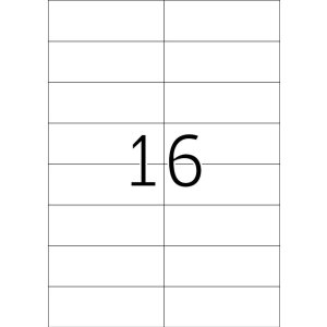 Etykiety a4 czerwone 105x37 mm papier mat 1600 szt.