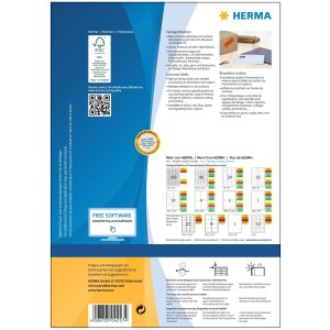 Etykiety a4 czerwone 105x37 mm papier mat 1600 szt.