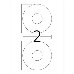 Etykiety na plyty CD a4 biale ø 116 mm papier...