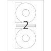 Etykiety na plyty CD a4 biale ø 116 mm papier matowy kryjacy 200 szt