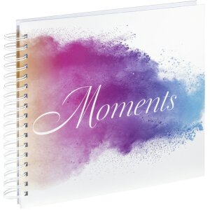 Album spiralny Watercolor Moments, 28x24 cm, 50 bialych...