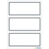 Etykiety szkolne neutralne szary border 82x36 mm
