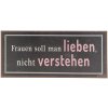Znak tekstowy 6Y3268D brązowy - biały 30x13 cm Znak blaszany