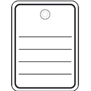 Przywieszka towarowa 40x50 mm z plastikowym oczkiem -...