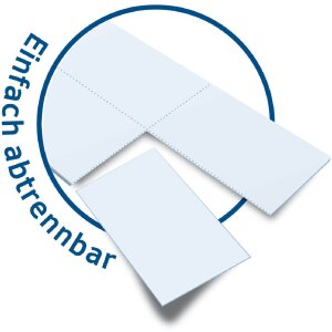 Przywieszka odporna na rozdarcie a4 52,5x93,5 mm biala papier-folia-papier perforowany nieprzylepna 1200 szt.