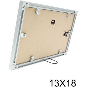 S021D1 Aluminiowa ramka galeryjna w kolorze srebrnym na 2 zdjęcia 10x15 cm