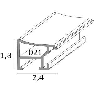S021D1 Aluminiowa ramka galeryjna w kolorze srebrnym na 2 zdjęcia 10x15 cm