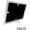 S021D1 Aluminiowa ramka galeryjna w kolorze srebrnym na 2 zdjęcia 10x15 cm