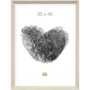 S46CH1 Ramka na zdjęcia w kolorze naturalnym z białą krawędzią 15x15 cm