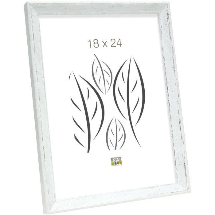 S46DF1 Ramka na zdjęcia w kolorze białym ze srebrną krawędzią 15x20 cm