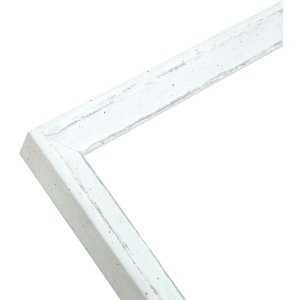 S46DF1 Ramka na zdjęcia w kolorze białym ze srebrną krawędzią 15x20 cm