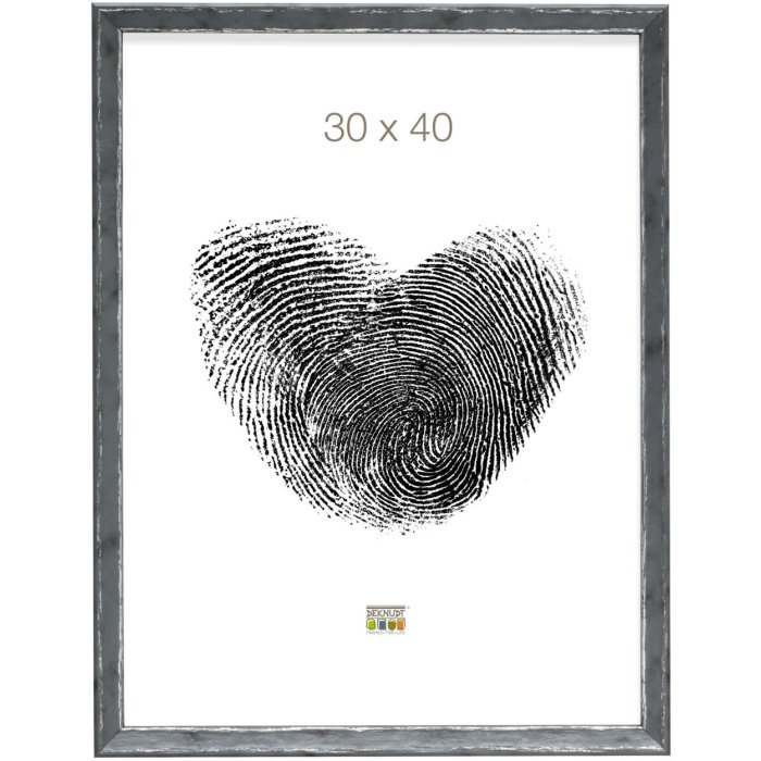 S46DF7 Ramka na zdjęcia w kolorze szarym ze srebrną krawędzią 15x20 cm