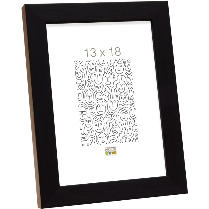 Deknudt S46JH2 Ramka drewniana czarna z obramowaniem w kolorze drewna 15x20 cm