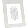 S46KF1 Ramka drewniana w kolorze białym z perłową lamówką 13x18 cm