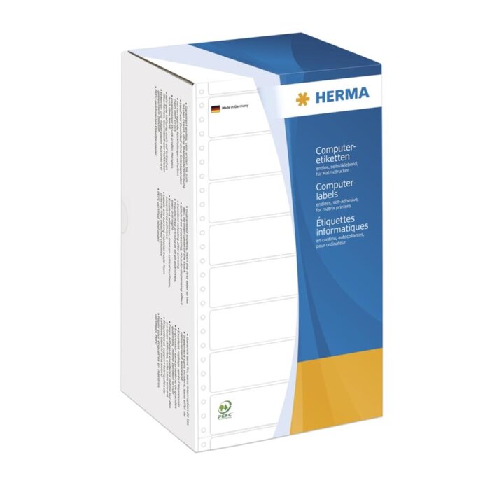 Etykiety komputerowe biale 147,32x99,2 mm papier perforowany mat 3000 szt.