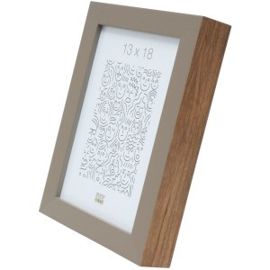 S46PH3 Ramka drewniana w kolorze beżowym z obramowaniem w kolorze drewna 13x18 cm